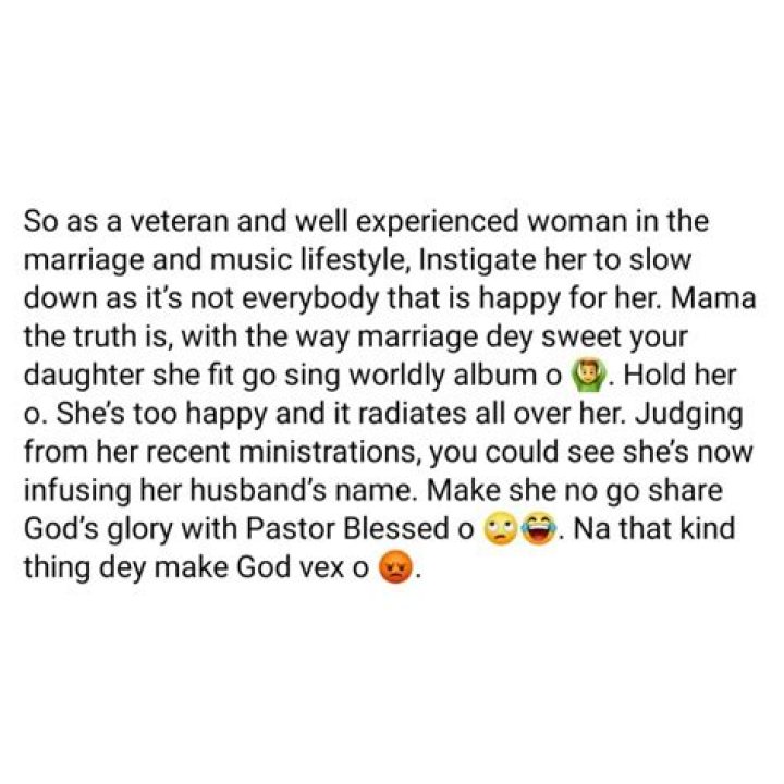 
“Advice Her To Slow Down On Social Media” Lady Begs Chioma Jesus To Call Mercy Chinwo To Order As She Issues Fresh Warning 