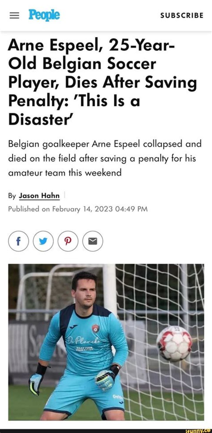 
Arne Espeel Cause of Death: 25-Year-Old Goalkeeper Loses His Life Saving Penalty! 