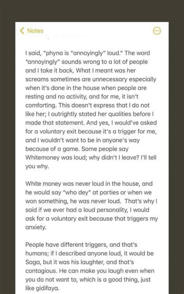 
BBNaija’s Tega Dominic makes U-turn, issues out a PSA over Phyna’s loud behavior 