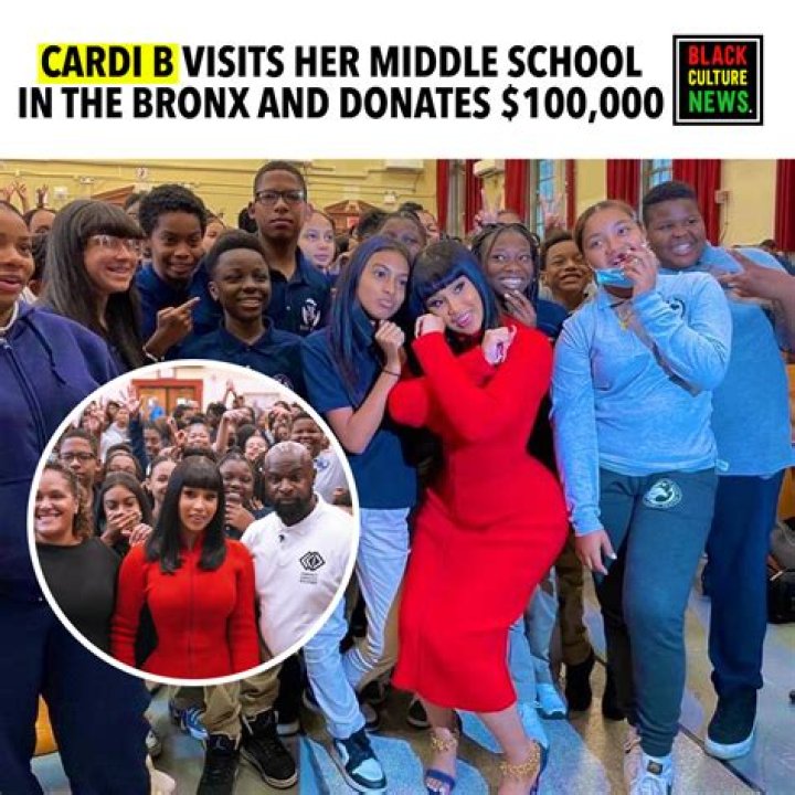 
Cardi B Donates $100K to Her School in the Bronx, Surprises Students in Sweet Moment 