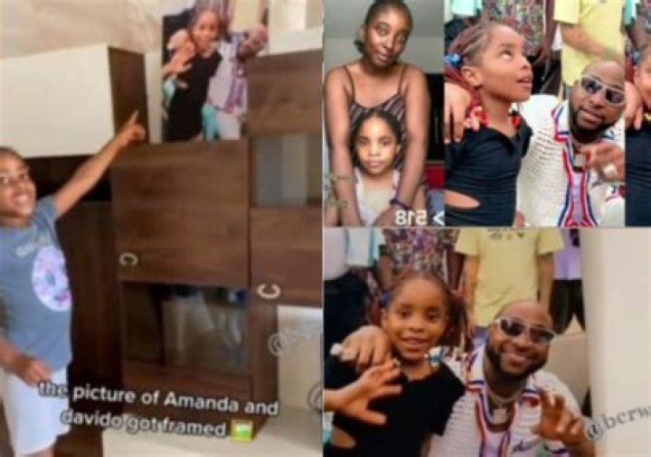 
Davido Reacts As Lady Frames Photos Of Him And Her Daughter Days After Their Encounter 