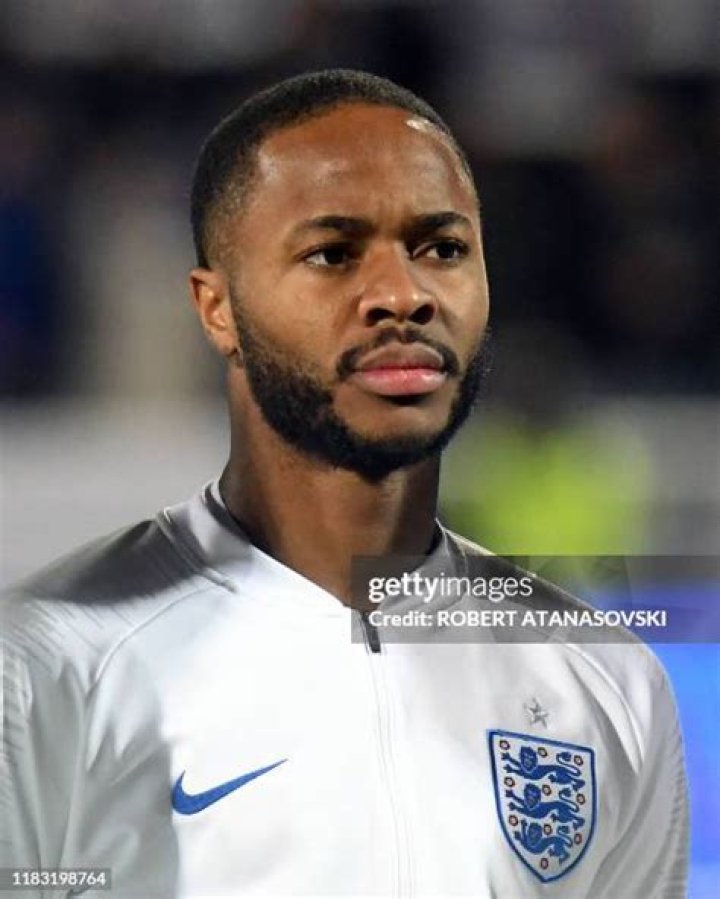 
England Midfielder Raheem Sterling Beard 