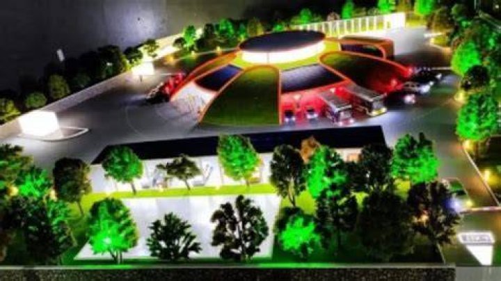 
Gadkari unveils miniature of national highway EV charging station to compete with petrol pumps 