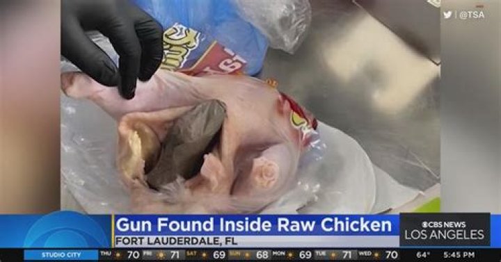 
Handgun Found Stuffed Inside Raw Chicken at Florida Airport, TSA Says 