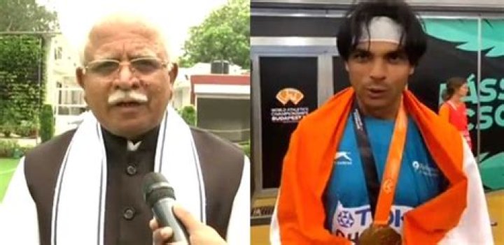 
Haryana CM greets Neeraj Chopra for feat 