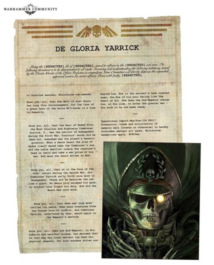 Is Commissar Yarrick Dead? What Happened to Commissar Yarrick?