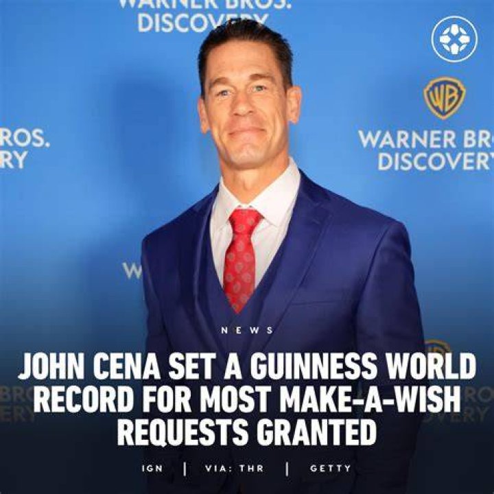 
John Cena Sets Guinness World Record For Make-A-Wish Foundation for Wishes Granted 