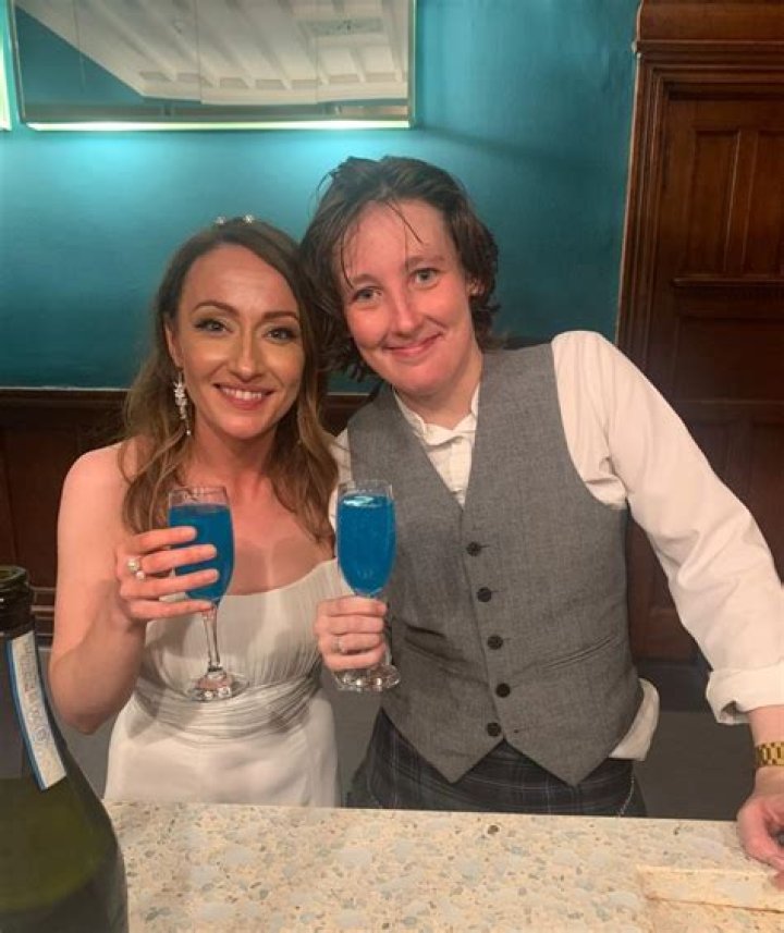 
Katie Mcgarvey And Partner Mhairi Black Sparkle In Wedding Dresses, See The Photos 