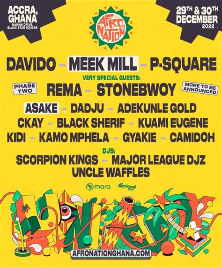 
Meek Mill joins headliners for Afronation Ghana 2022 