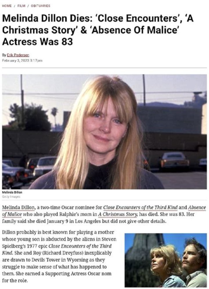 
Melinda Dillon Cause of Death: “I Can’t Tell You How Hard It is to Hear This News” 