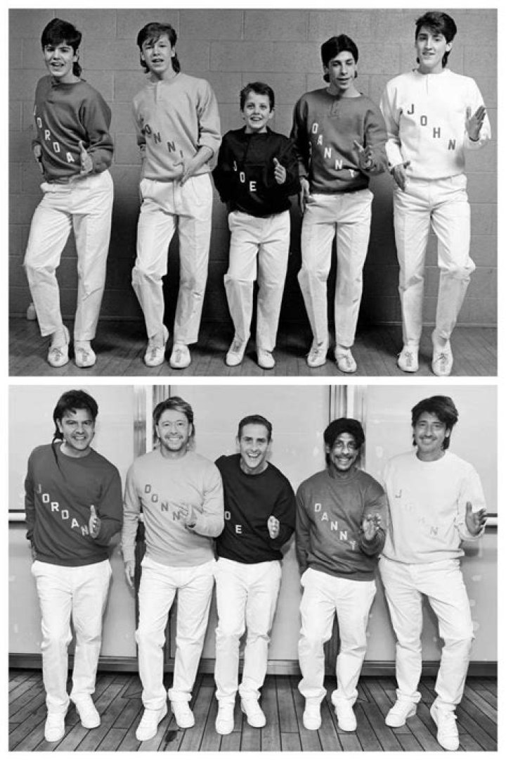 
NKOTB Recreate Group Photo from Over 35 Years Ago: ‘We Really Couldn’t Stop Laughing’ 