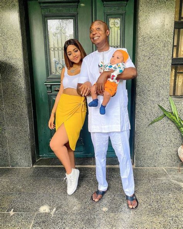 
Nollywood Actress, Regina Daniels Pictured With Mother And Son In Cute Photos 
