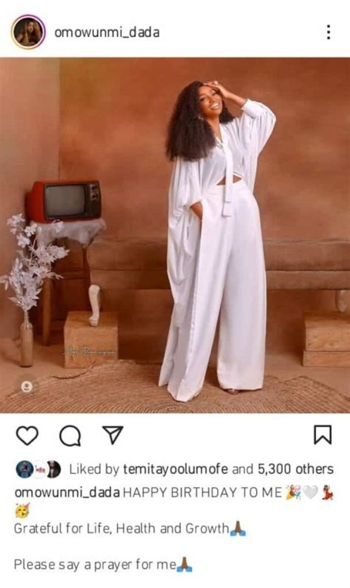 
Omowunmi Dada, An Actress, Celebrates Her 33rd Birthday In Style. 