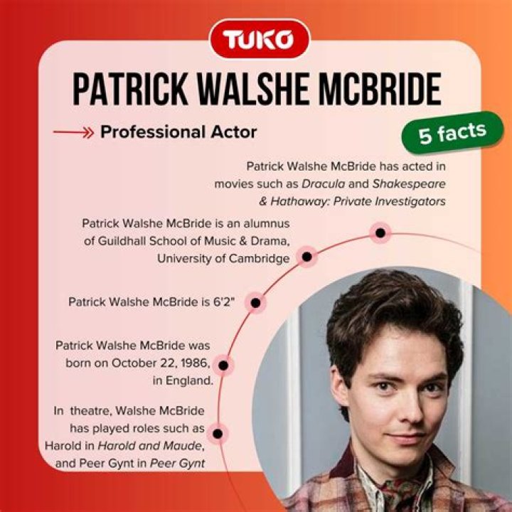 Patrick Walshe McBride Height, Weight, Net Worth, Age, Birthday, Wikipedia, Who, Instagram, Biography