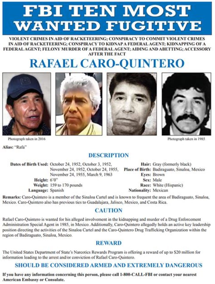 
Rafael Caro Quintero Age, Birthday, Wikipedia, Who, Nationality, Biography 
