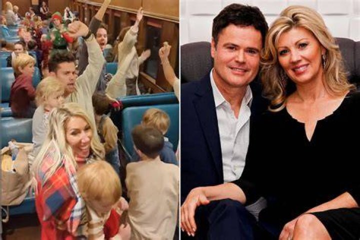 
See Donny Osmond, Wife Debbie and Family Jam Out to ‘Feliz Navidad’ on the ‘North Pole Express’ 